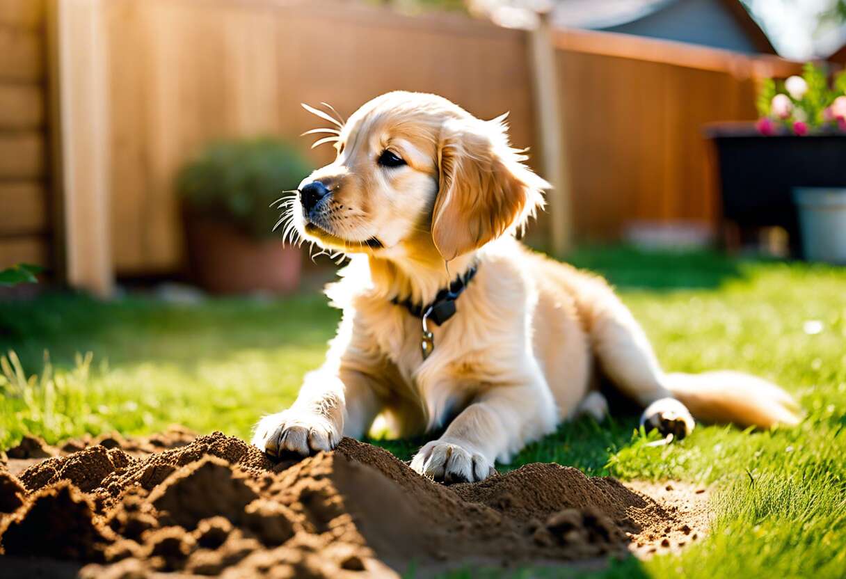 Pourquoi mon chien mange de la terre : causes et solutions