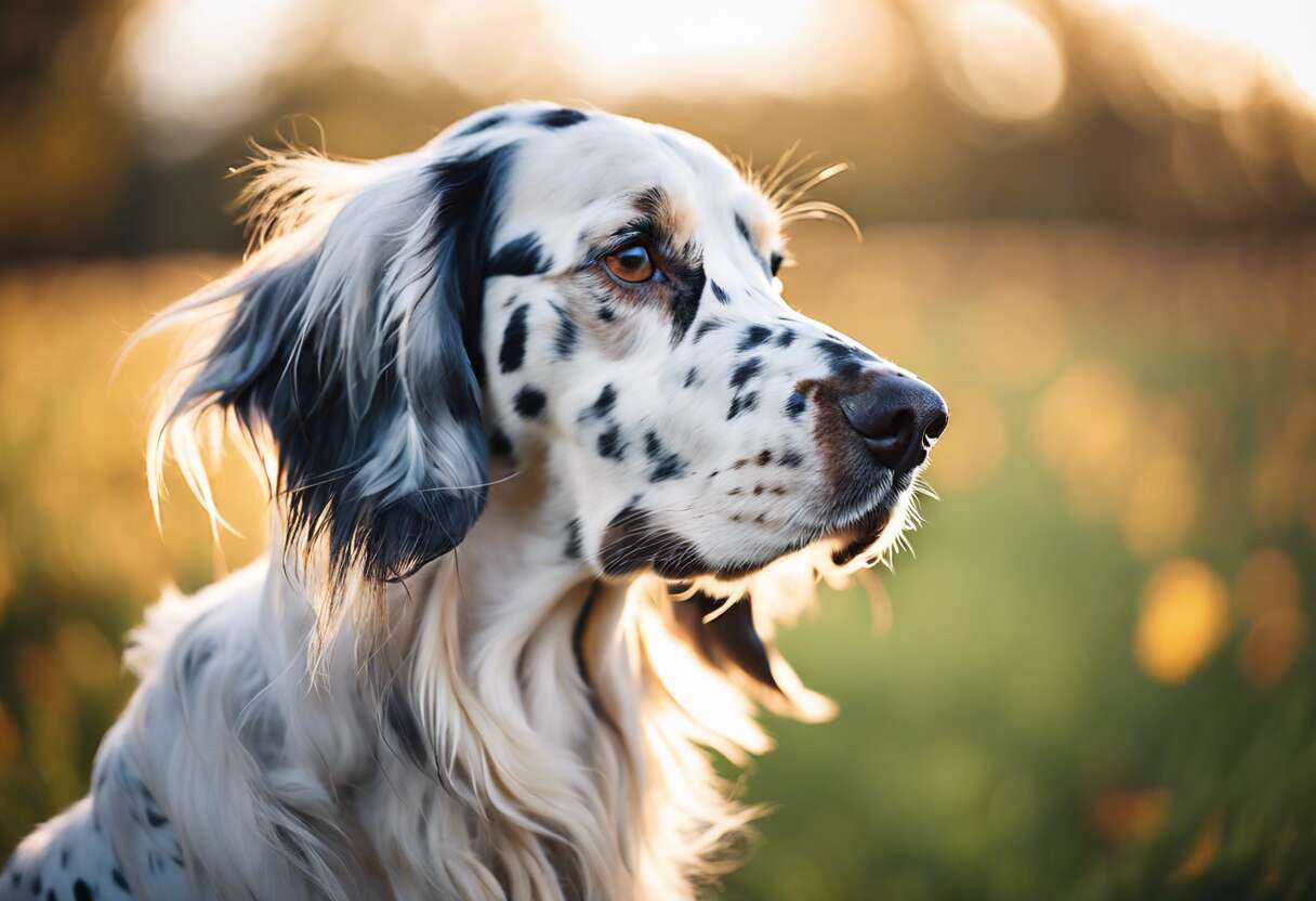 Sweat à Capuche "Maman Setter Anglais" - Cadeau Drôle Pour Amoureux Des Chiens - Coupe Classique - 241 G