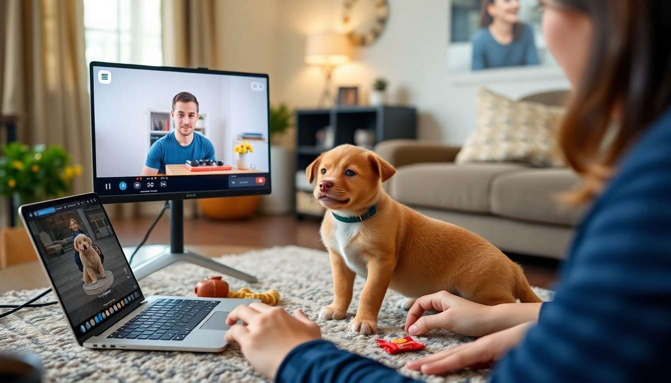 Dressage de chiots en ligne : apprendre à éduquer son petit chien à distance via Skype et Facebook Vidéo