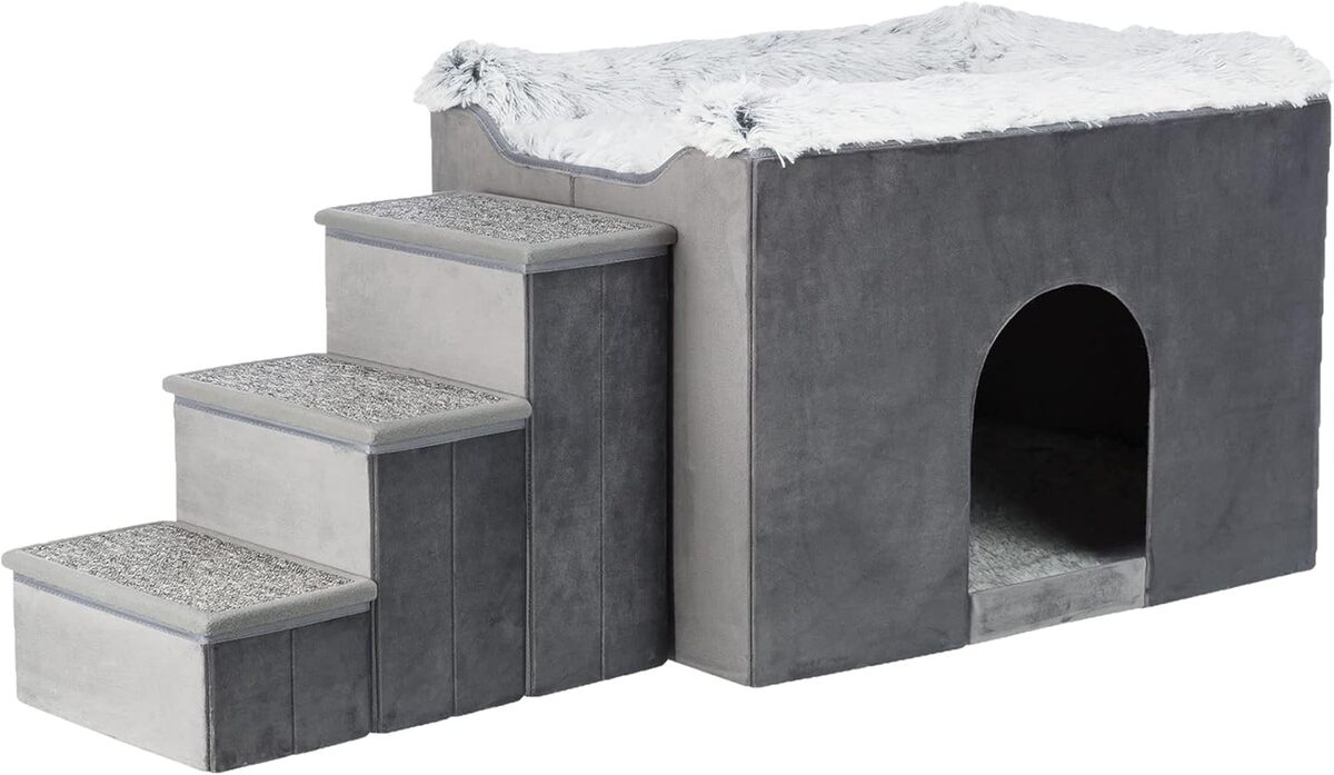 Avis sur la niche Trixie avec escalier gris