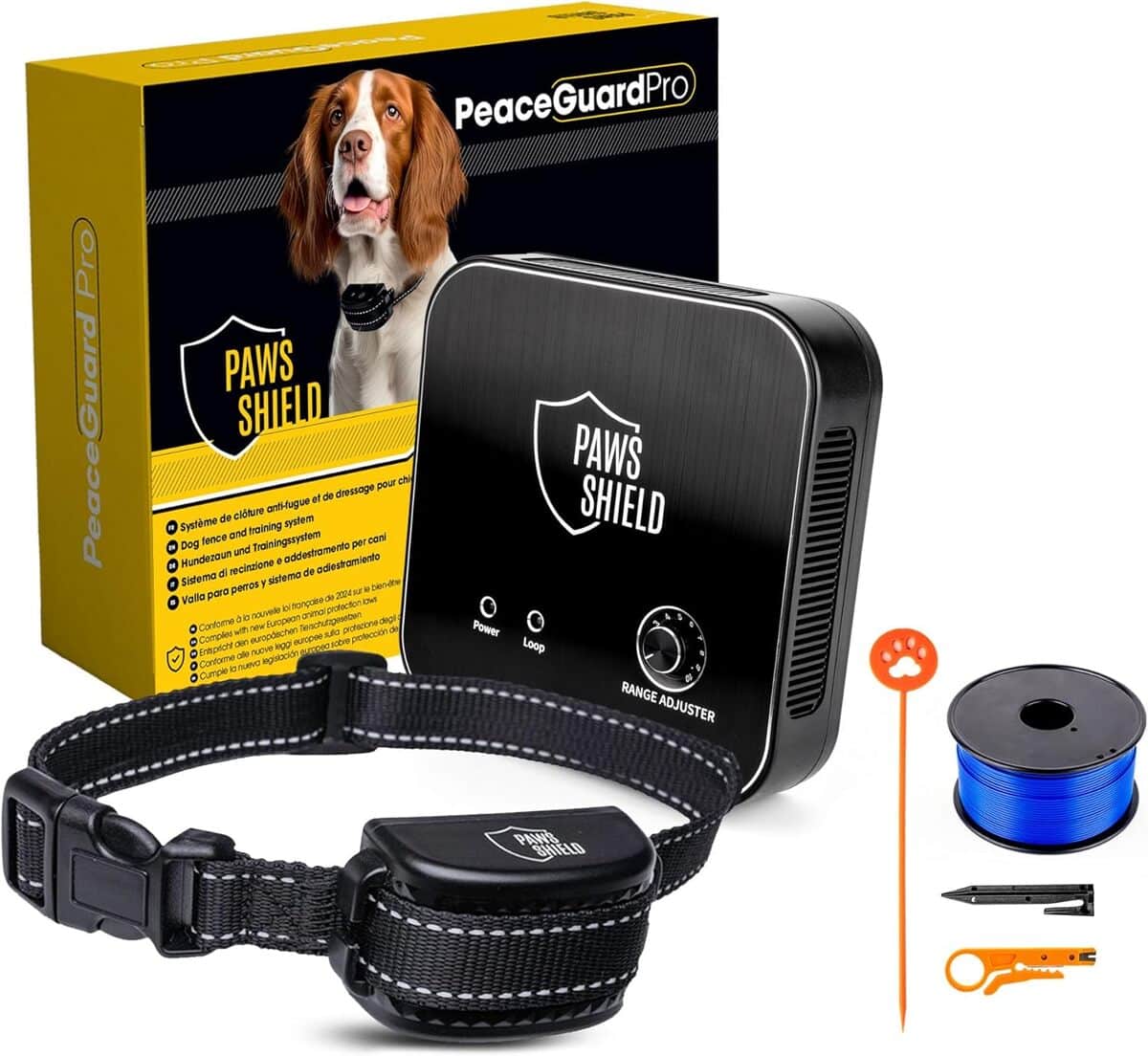 Test de la barrière électrique Paws Shield pour chien