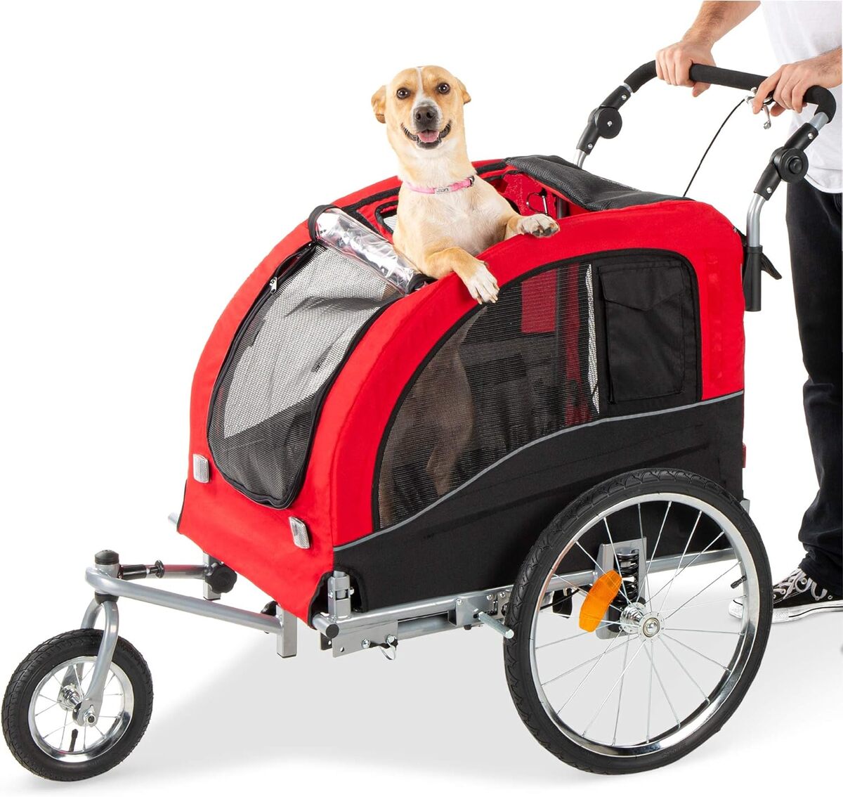 Test : remorque vélo et poussette chien Best Choice Products