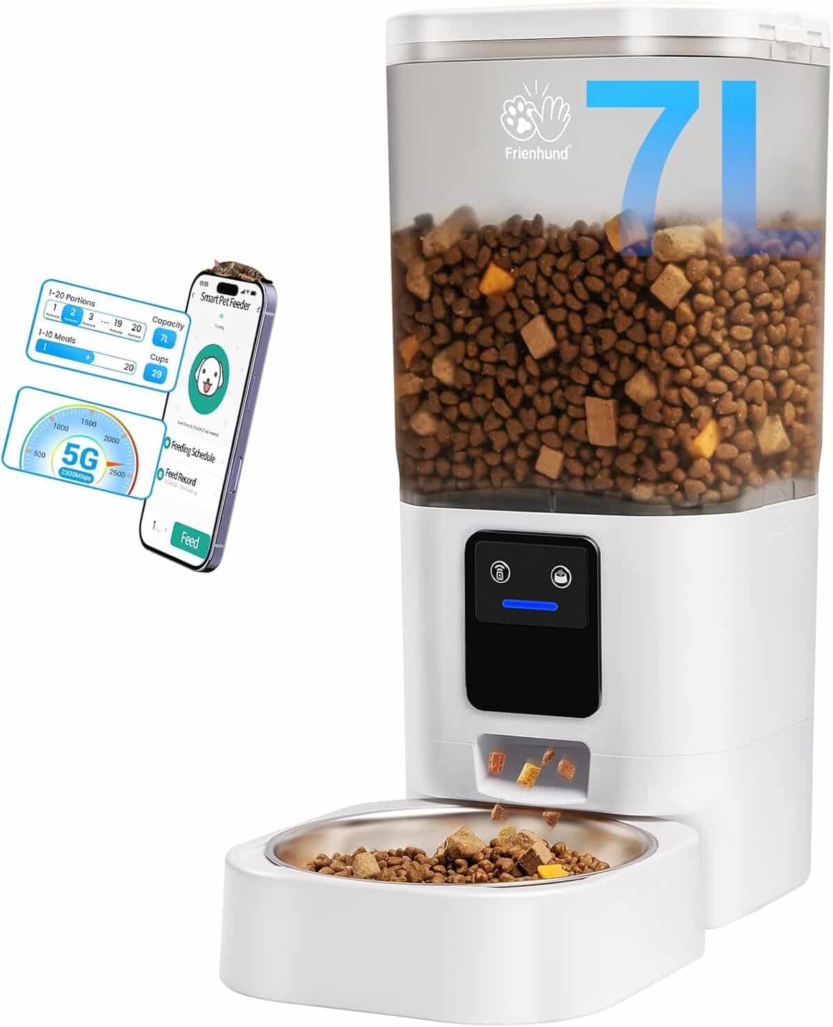 Test du distributeur automatique pour croquettes PetSmart 7L connecté WiFi 5G