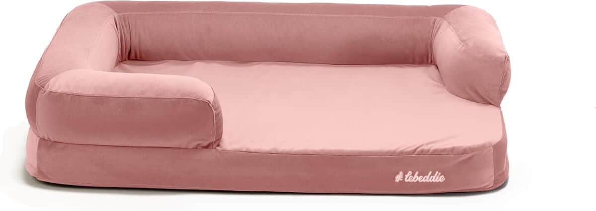 Test : canapé lit ultra-confort pour chien avec matelas mémoire de forme (Rose, xL)