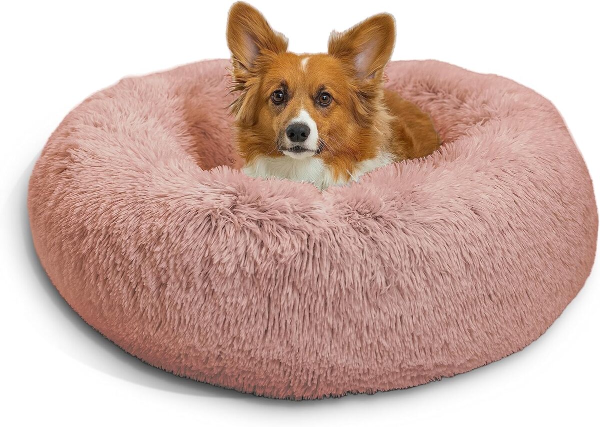 Test du coussin apaisant The Original Calming Donut pour chien/chat - Vieux rose M