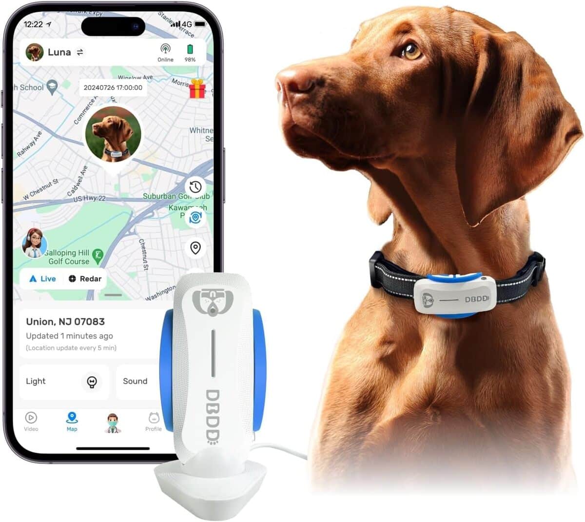 Test : traqueur GPS DBDD intelligent étanche pour chiens