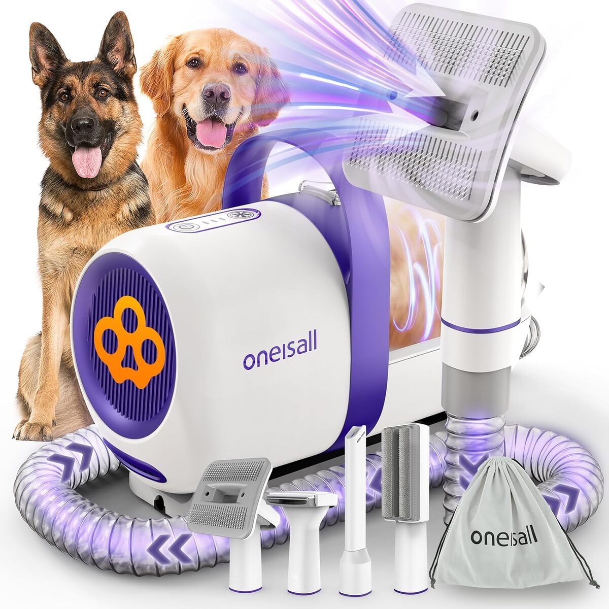 Test : aspirateur oneisall pour chiens, 12000 Pa et accessoires pratiques
