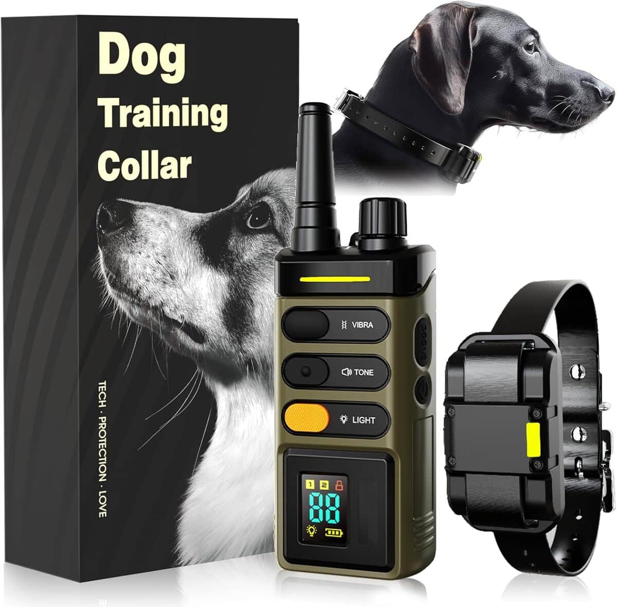 Test du collier de dressage électrique IPX7 avec télécommande et sécurité