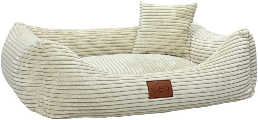 Test du lit Leo4dog en velours côtelé pour chiens de toutes tailles