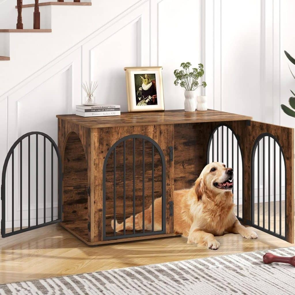 Test : cage pour chiens Hzuaneri 100cm, table d'appoint et niche moderne intérieure