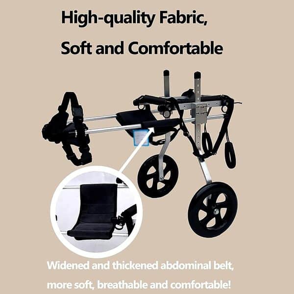 Fauteuil Roulant pour Chien Réglable, Fauteuil Roulant pour Animal De Compagnie, Chariot pour Chien, Aide À La Jambe Arrière pour Animal De Compagnie 2 Roues (Size : M for 15-20 kg)