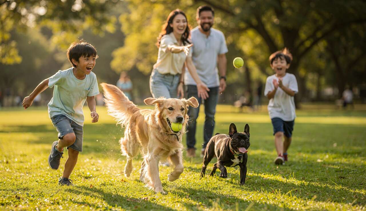 Les races de chiens adapt&eacute;es aux familles