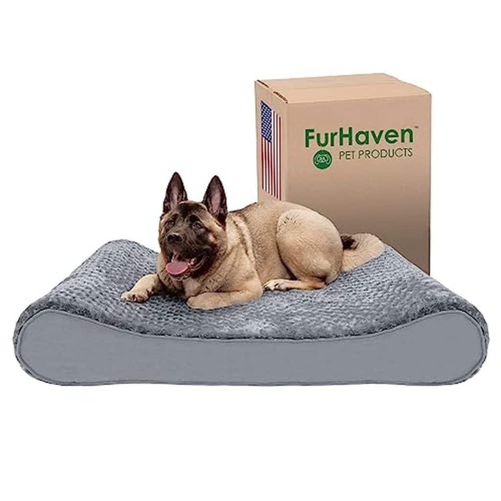 Test du lit pour chien FurHaven en mousse à mémoire de forme, taille Jumbo