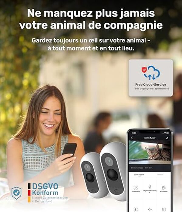 Découvrez notre avis sur les caméras sans fil PetTec Cam Free pour animaux : qualité vidéo, fonctionnalités et facilité d'utilisation pour une surveillance optimale de vos compagnons خانه