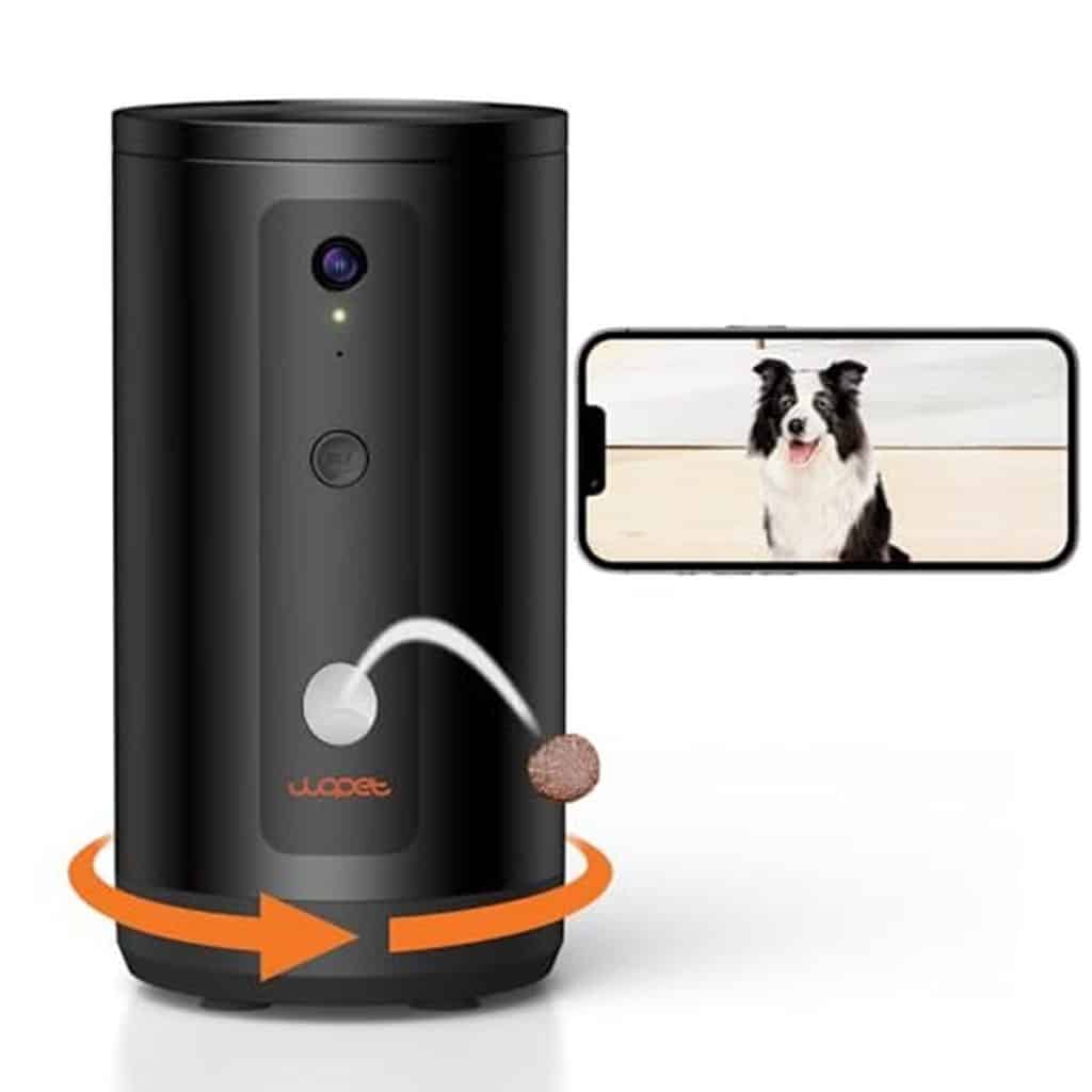 Test de la caméra pour chien WOPET avec distributeur de friandises et vision nocturne