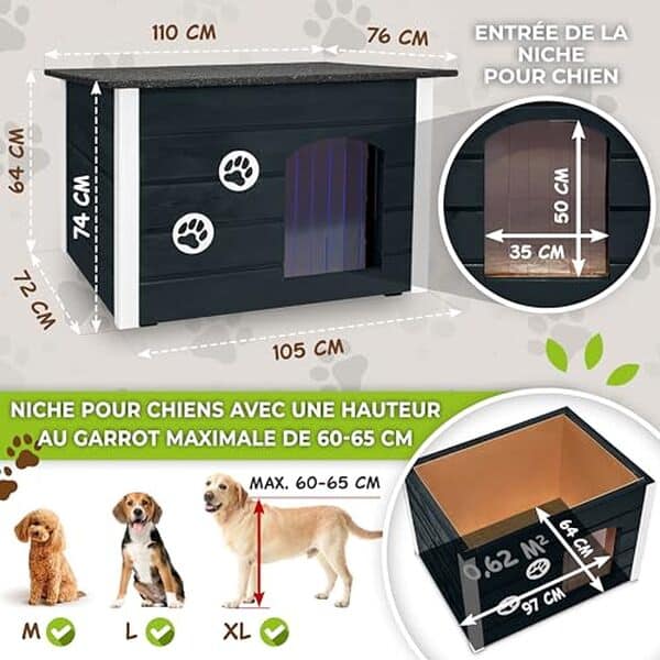 Découvrez notre test complet de la niche isolée Outentin en bois, modèle XL pour chiens : confort, résistance et design au rendez-vous pour protéger votre animal en toute saison