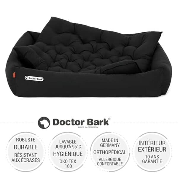 Découvrez notre test complet du lit orthopédique Doctor Bark XXL : hygiène optimale, confort premium et durabilité pour votre chien de grande taille. 