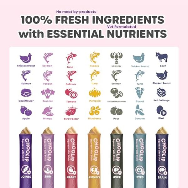 Découvrez notre test complet des friandises multivitaminées Choolip Squeeze Vita Stick : composition, avantages et avis vétérinaire pour la santé de votre chien ou chat. 