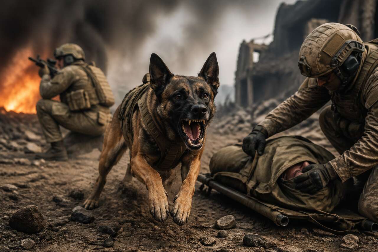 Héros de guerre : les chiens sur le champ de bataille