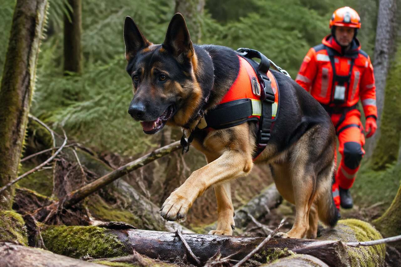 Chiens de recherche et de sauvetage en temps de paix