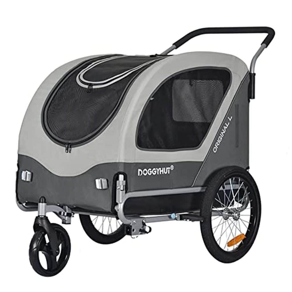 Test de la remorque vélo Doggyhut Original L 2 en 1 pour grands chiens