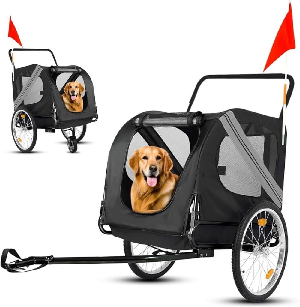 Test de la remorque vélo pour chien Outbee 2-en-1 : poussette pliable jusqu'à 35 kg