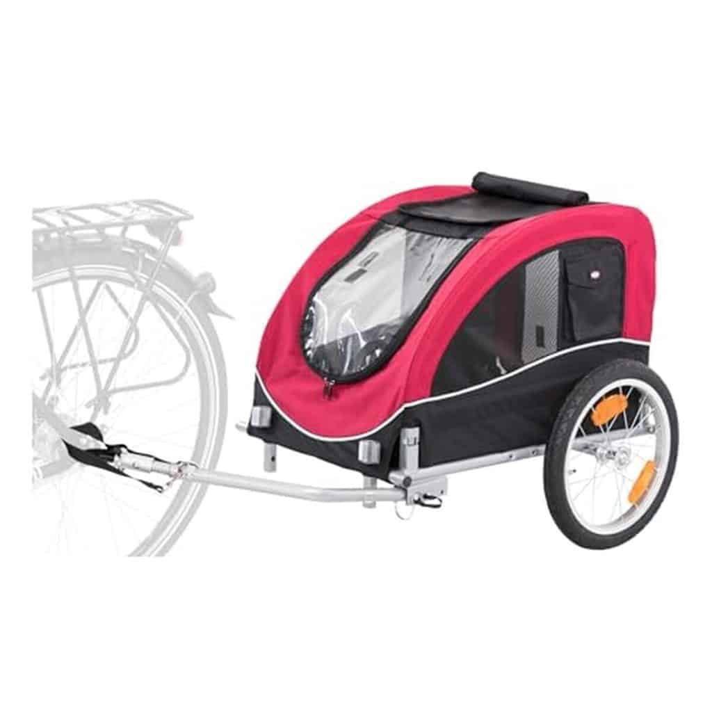 Test de la remorque vélo pour chien Trixie M