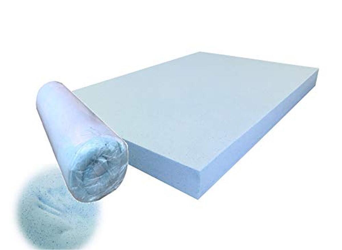 Test du lit pour chien bleu rafraîchissant à gel mémoire de forme