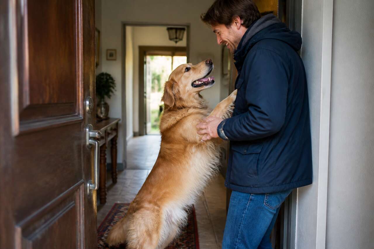 Pourquoi un chien saute pour dire bonjour