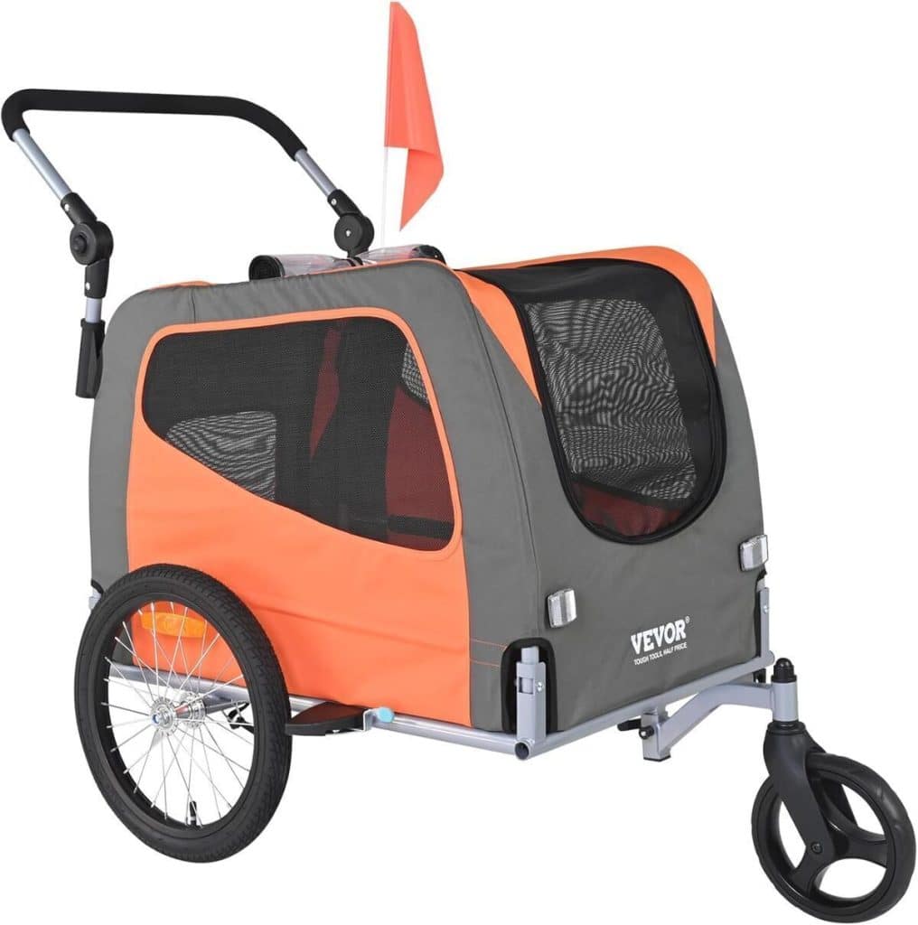 Test de la remorque vélo chien VEVOR pliable 2en1 30 kg