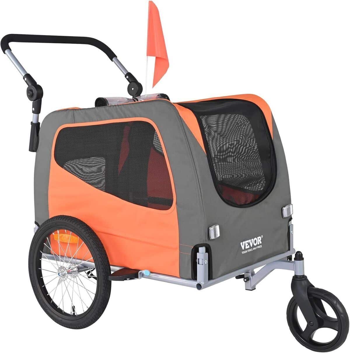 Test de la remorque vélo chien VEVOR pliable 2en1 30 kg